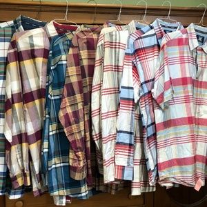 Wrangler 20X Performance button down long/short sleeve plaid shirts (all 7)
